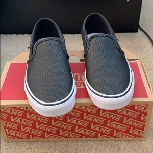 Perf leather slip on vans. Women's 7.5.